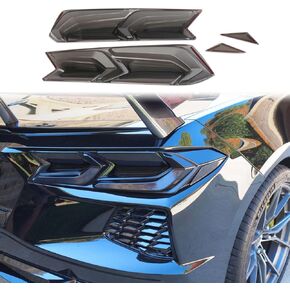 crosselec Transparent Black ABS Taillight Trim Rear Light Protection Cover for Chevrolet Corvette C8 Stingray/Z06/E-Ray 2020-2024