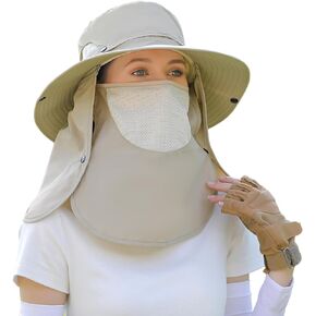 KAICAILA Sun Hat Unisex Face Coverage Shield Neck Flap Cap Garden Lawn Work Sports Hiking Fishing Hats