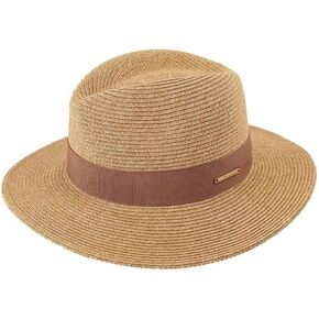 قبعة شمس من القش من Wotfim للنساء والرجال بحافة واسعة من القش بنما قبعة فيدورا للشاطئ للحماية من الأشعة فوق البنفسجية in Kuwait