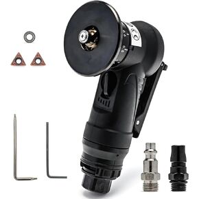 Mini Chamfering Tool 45 Degree Handheld Metal Deburring Trimming Chamfering Machine Pneumatic Beveling Machine, Light Linear Air Chamfer Tool Arc Edge Beveler with Precision Blade Inserts