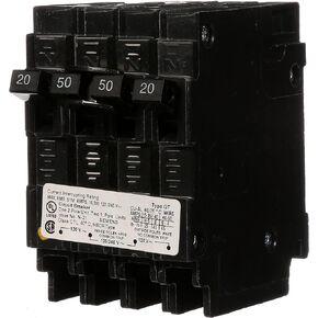 SIEMENS Q22050CT 50 Double Two 20-Amp Single Pole Circuit Breaker, Color