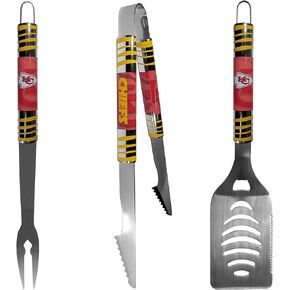 NFL Siskiyou Sports Fan Shop Kansas City Chiefs Tailgater BBQ Set 3 piece Team Color