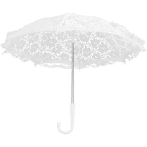 Ejoyous Lace Umbrella, Embroidery Umbrella Prop Decorative Craft Flower Lace Parasol for Wedding Costumes Cosplay Tea Party Decor