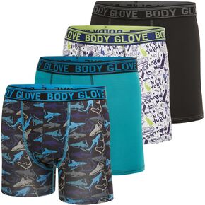 Body Glove Boys Boxer Briefs - Pack of 4, 5 or 6 - Comfortable and Durable Underwear