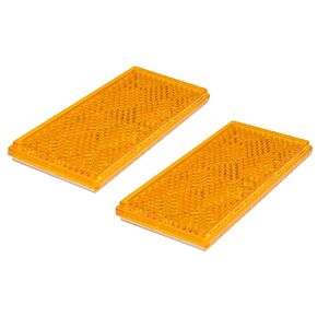 Shoreline Marine Self-Adhesive Rectangle Reflector Amber, 2 Count (Pack of 1)