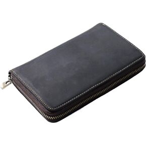 JIABUJIA Fountain Pen Case Leather Pencil Case Leather Pen Holder 5 Pen/Pencil Bands Pens Organizer Shockproof Pen Box (Color : Coffee)