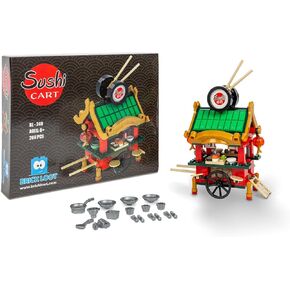 Brick Loot Mini City Sushi Cart Bar Toy Building Block Set, Custom Designed Model, for Adults & Kids Age 6+, 100% Compatible with Lego and Other Major Toy Building Block Brick Brands, 190 Pieces in Kuwait