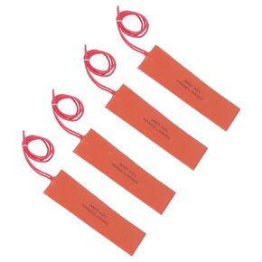 20W 12v Heater 4 Pcs Silicone Silicone Heating Pad, 12v Heating PadHeater Mat Silicone Rubber Heating Pad Flexible Rubber Heating Blanket 12 Volt Heat Tape for Industrial Equipment
