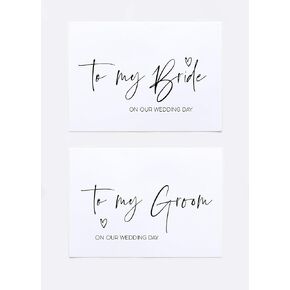 Simple To My Bride and To My Groom On Our Wedding Day Card Set For Husband and Wife