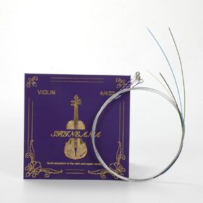 Violin Strings,Violin Strings 4/4 Full Set, Medium Tension - Solid Steel Core, Warm Tone, Economical and Durable – For All Levels
