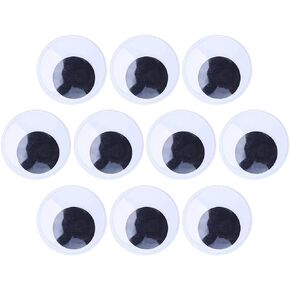 Onwon 10 Pieces 40mm Big Wiggle Googly Eyes with Self-Adhesive Accessory for Party Decorations DIY Crafts Making