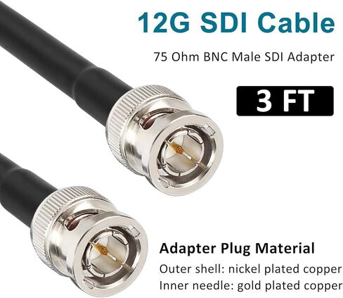 XRDS -RF 12G SDI Cable 75FT, SDI Video Cables 3G/6G/12G 75ohm BNC Male Cable Supports HD-SDI/3G/6G-SDI/4K/8K for Video Security Camera SDI Converter in Saudi Arabia