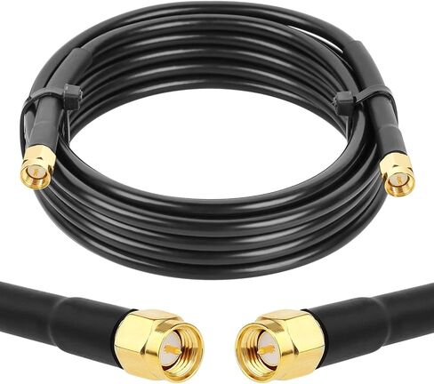 MOOKEERF RG58 SMA Cable - 6FT Low Loss SMA Male to Male Cable Extension 50 ohm for 3G/4G/LTE/GPS/RF Radio/WiFi Antenna Applications in Kuwait