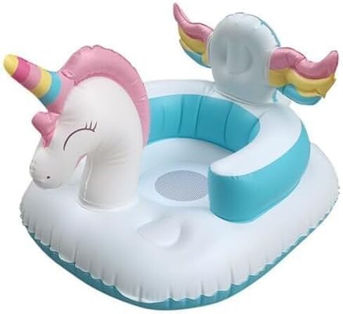 مقعد أطفال Xifamniy Unicorn قابل للنفخ، مقاعد أرضية للأطفال للجلوس، مقاعد للرضع للأطفال الصغار، كرسي أطفال قابل للنفخ مع مضخة هواء مدمجة، 3-36 شهرًا، وردي in Kuwait