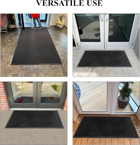 سجادات أرضية مدخل A1HC جديدة بالكامل من المطاط الفاخر بأطراف الأصابع تحافظ على الطين والأوساخ بعيدًا عن الأبواب التجارية والسكنية، الأمامية والخلفية، المرآب، المداخل، المطاعم، إلخ. 91.44 سم × 152.4 سم in Kuwait