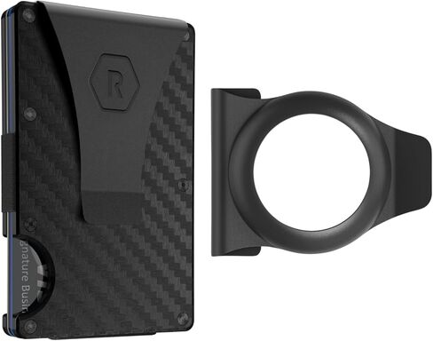 حزمة Ridge EDC: محفظة Ridge من ألياف الكربون بمشبك نقود للرجال + مجموعة حافظة Airtag - محفظة آمنة ومحمية بتقنية RFID مع حامل بطاقة هوائية ومشبك نقود. in Kuwait