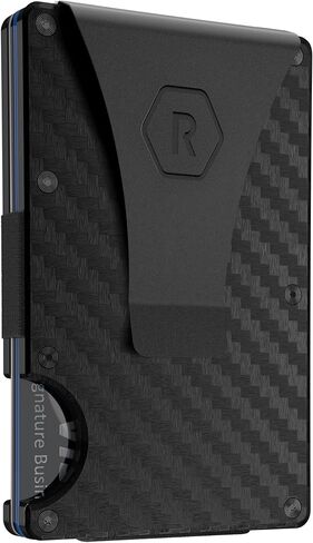 حزمة Ridge EDC: محفظة Ridge من ألياف الكربون بمشبك نقود للرجال + مجموعة حافظة Airtag - محفظة آمنة ومحمية بتقنية RFID مع حامل بطاقة هوائية ومشبك نقود. in Kuwait