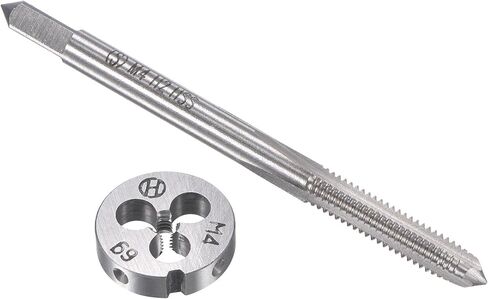 uxcell M4 x 0.5mm Metric Tap and Die Set, Machine Thread Screw Tap with Round Threading Die, Tap & Die Kit for Nut Screw Bolt Thread Repair in Saudi Arabia