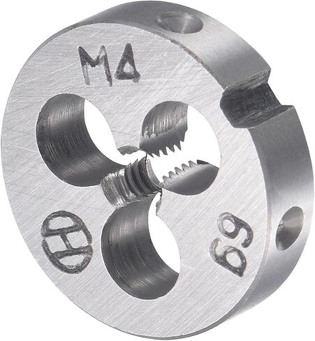 uxcell M4 x 0.5mm Metric Tap and Die Set, Machine Thread Screw Tap with Round Threading Die, Tap & Die Kit for Nut Screw Bolt Thread Repair in Saudi Arabia