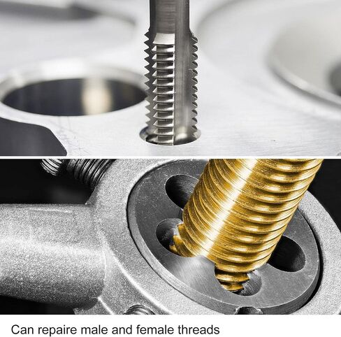 uxcell M4 x 0.5mm Metric Tap and Die Set, Machine Thread Screw Tap with Round Threading Die, Tap & Die Kit for Nut Screw Bolt Thread Repair in Saudi Arabia