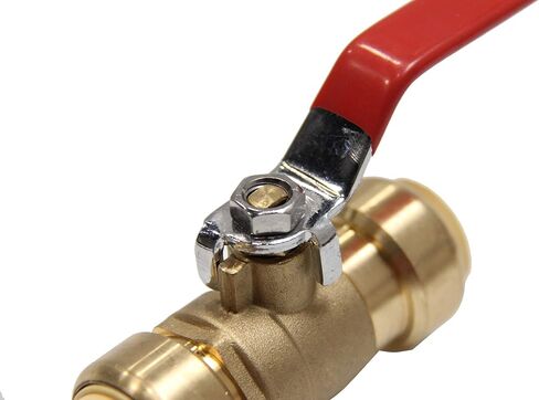 (Pack of 5) EFIELD 3/4 Inch Ball Valve for Push-Fit Full Port Ball Valve Red Handle with a Disconnect Clip, UPC Certified (Red) in Kuwait