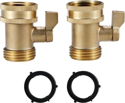 AIBOVI 3/4 inch Brass Ball Valve, NPT Standard Port Water Stop Shut Off Ball Valve, Level Handle Pipe Heavy Duty Ball Valve with Male Hex Nipple for Water, Oil (3/4 inch type 1-2 pack) in Saudi Arabia