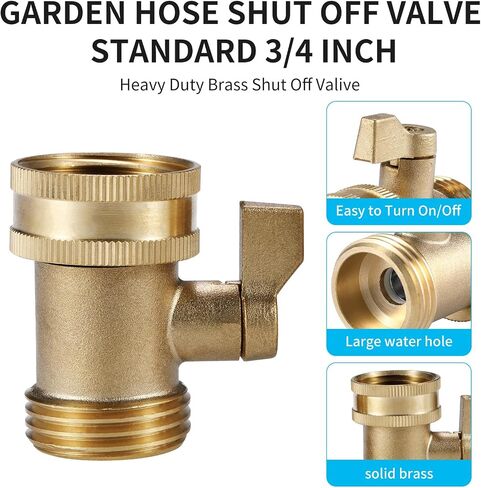 AIBOVI 3/4 inch Brass Ball Valve, NPT Standard Port Water Stop Shut Off Ball Valve, Level Handle Pipe Heavy Duty Ball Valve with Male Hex Nipple for Water, Oil (3/4 inch type 1-2 pack) in Saudi Arabia