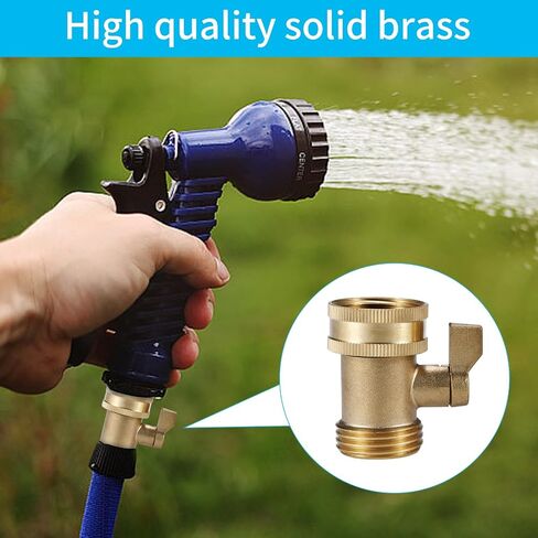 AIBOVI 3/4 inch Brass Ball Valve, NPT Standard Port Water Stop Shut Off Ball Valve, Level Handle Pipe Heavy Duty Ball Valve with Male Hex Nipple for Water, Oil (3/4 inch type 1-2 pack) in Saudi Arabia