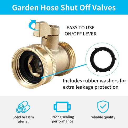 AIBOVI 3/4 inch Brass Ball Valve, NPT Standard Port Water Stop Shut Off Ball Valve, Level Handle Pipe Heavy Duty Ball Valve with Male Hex Nipple for Water, Oil (3/4 inch type 1-2 pack) in Saudi Arabia