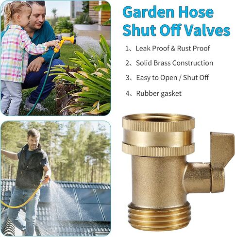 AIBOVI 3/4 inch Brass Ball Valve, NPT Standard Port Water Stop Shut Off Ball Valve, Level Handle Pipe Heavy Duty Ball Valve with Male Hex Nipple for Water, Oil (3/4 inch type 1-2 pack) in Saudi Arabia