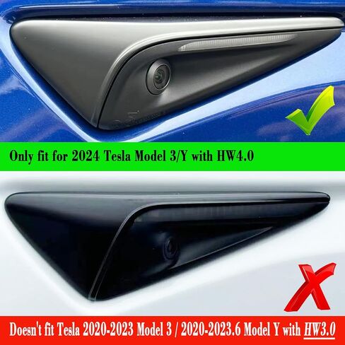 YHCDSEA for 2024+ Tesla Model 3/Y HW4.0 Side Camera Protection Cover-Red in Kuwait