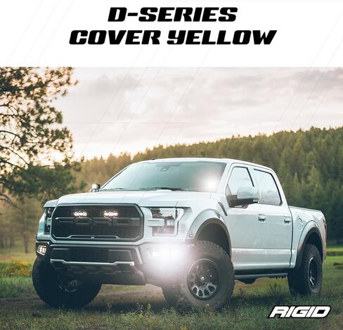 RIGID Industries - غطاء خفيف من سلسلة D مقاس 3 بوصة، بلاستيك بولي كربونات متين، سهل التركيب، غطاء سهل التركيب، حماية من الضوء، ملحقات الطرق الوعرة، صنع في الولايات المتحدة الأمريكية (201933، غطاء واحد، أصفر) in Kuwait