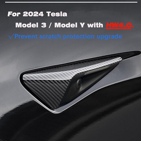 YHCDSEA for 2024+ Tesla Model 3/Y HW4.0 Side Camera Protection Cover-Red in Kuwait