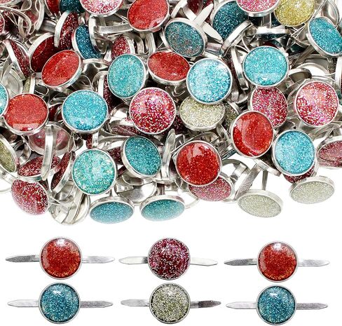 BESTCYC 100 قطعة 12 مللي متر مختلط الألوان بريق الترتر الايبوكسي برادس ورقة السحابات سكرابوكينغ بطاقة صنع الفن الحرفية المعادن المستديرة برادس in Kuwait