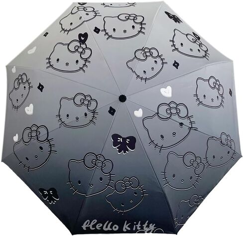 Cute Anime Kitten Gradient Umbrella Automatic Open Folding Umbrella Suitable for Traveling Lightweight Portable Sunshade Gift for Girls in Saudi Arabia