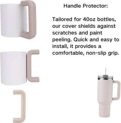 حزام مقبض زجاجة مياه UPIKIT مع حزام كروس قابل للتعديل، يناسب زجاجات 8-40oz، واقي مقبض سيليكون غير قابل للانزلاق متوافق مع ملحقات ستانلي 40oz، US-Strap-Bottle-3 in Kuwait