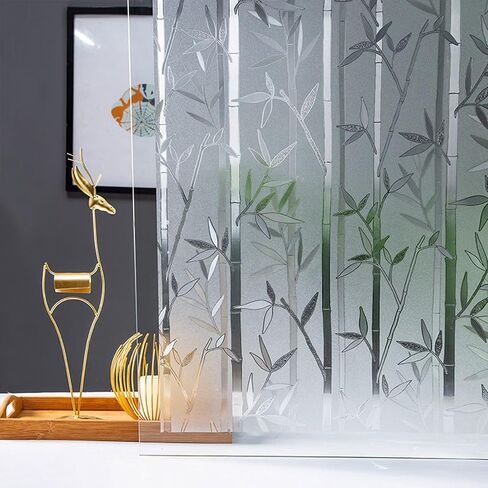 Window Privacy Film, Decorative Glass Removable Sticker, 3D Sun UV Blocking Window Vinyl, Stained Glass Window Decals, Static Cling Window Stickers Non-Adhesive, No-Glue, 17.5 x 78.7inches in Saudi Arabia
