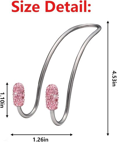 Moly Magnolia Car Seat Headrest Hooks, Universal Car Hooks, Car Seat Accessory for Coats Umbrellas Grocery Bags Handbag (Pink) in Saudi Arabia