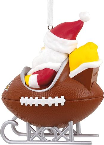 زينة عيد الميلاد من Hallmark NFL Arizona Cardinals Santa Football Sled، مقاس واحد، in Saudi Arabia