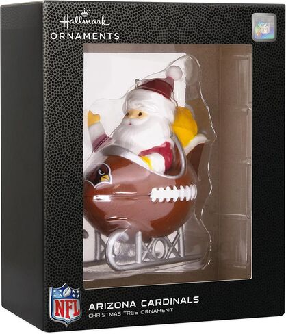 زينة عيد الميلاد من Hallmark NFL Arizona Cardinals Santa Football Sled، مقاس واحد، in Saudi Arabia