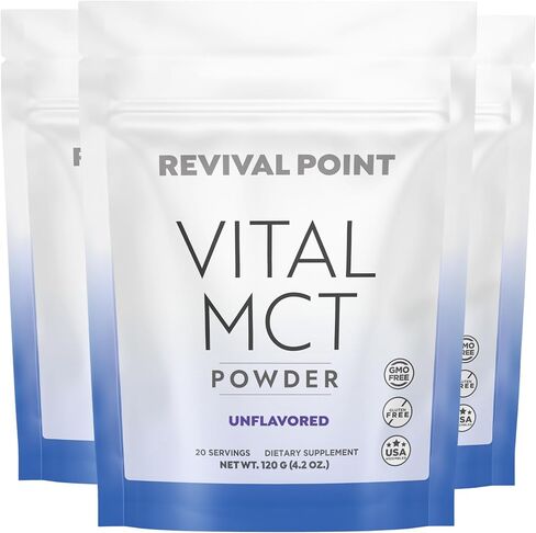 Premium Unflavored MCT Oil Powder with Keto Electrolytes- Creamer for Coffee, Tea, and Shakes- Includes 15x Bioavailable Chromium Picolinate, C10 and C8 MCT Oil Derived from Coconuts – 120 Grams in Saudi Arabia