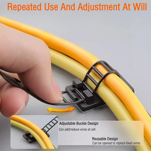 388Pcs Universal Push Mount Cable Zip Tie,Self-adhesive Cable Straps,Wire Harness Tape,Heavy Duty Self-Locking UV Resistant Wire Ties,6 Most Popular Sizes, for Indoor Wire Tying Construction Auto ect in Saudi Arabia