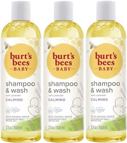 شامبو وغسول الأطفال من بيرت بيز، مهدئ، 12 أونصة (عبوة من 3 قطع) (قد تختلف التعبئة) in Kuwait
