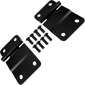 APDTY 171657 Lower Tailgate Hinge Set; Black; Stainless Steel; Compatible with Jeep Models: 1976-1986 CJ7, 1981-1985 Scrambler; Replaces RT34105 in Kuwait