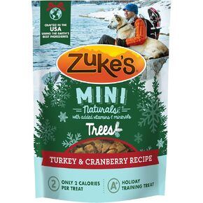 Zuke's Mini Naturals Trees Dog Training Treats Turkey and Cranberry Recipe, Soft Dog Treats in Kuwait