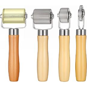 Sound Deadening Roller, 4 PCS Car Sound Deadener Rollers Tool Tire Patch Roller Sounds Deadener Application Rolling Wheel Wood Handle Seam Rollers for Automotive Auto Noise Accessories in Kuwait