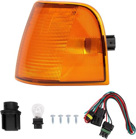 KUAFU Right Corner Light Compatible with Peterbilt 375 377 385 Trucks Halogen Turn Signal Corner Lamp w/Bulb Amber Lens Passenger Side in Saudi Arabia