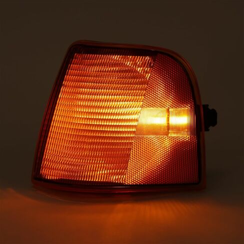 KUAFU Right Corner Light Compatible with Peterbilt 375 377 385 Trucks Halogen Turn Signal Corner Lamp w/Bulb Amber Lens Passenger Side in Saudi Arabia