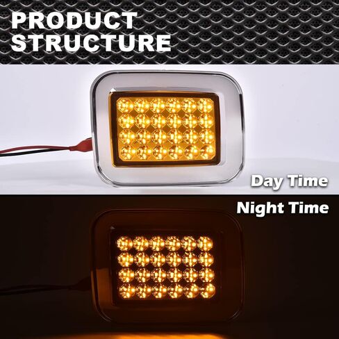 مجموعة أضواء إشارة الزاوية LED متوافقة مع مصابيح وقوف السيارات Hummer H2 2003 2004 2005 2006 2007 2008 2009 يسار + يمين (واضح) in Kuwait