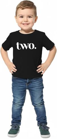 2 Year Old Birthday Shirt 2nd Bday Party T-Shirt Toddler Boy Outfit Number Two in Saudi Arabia
